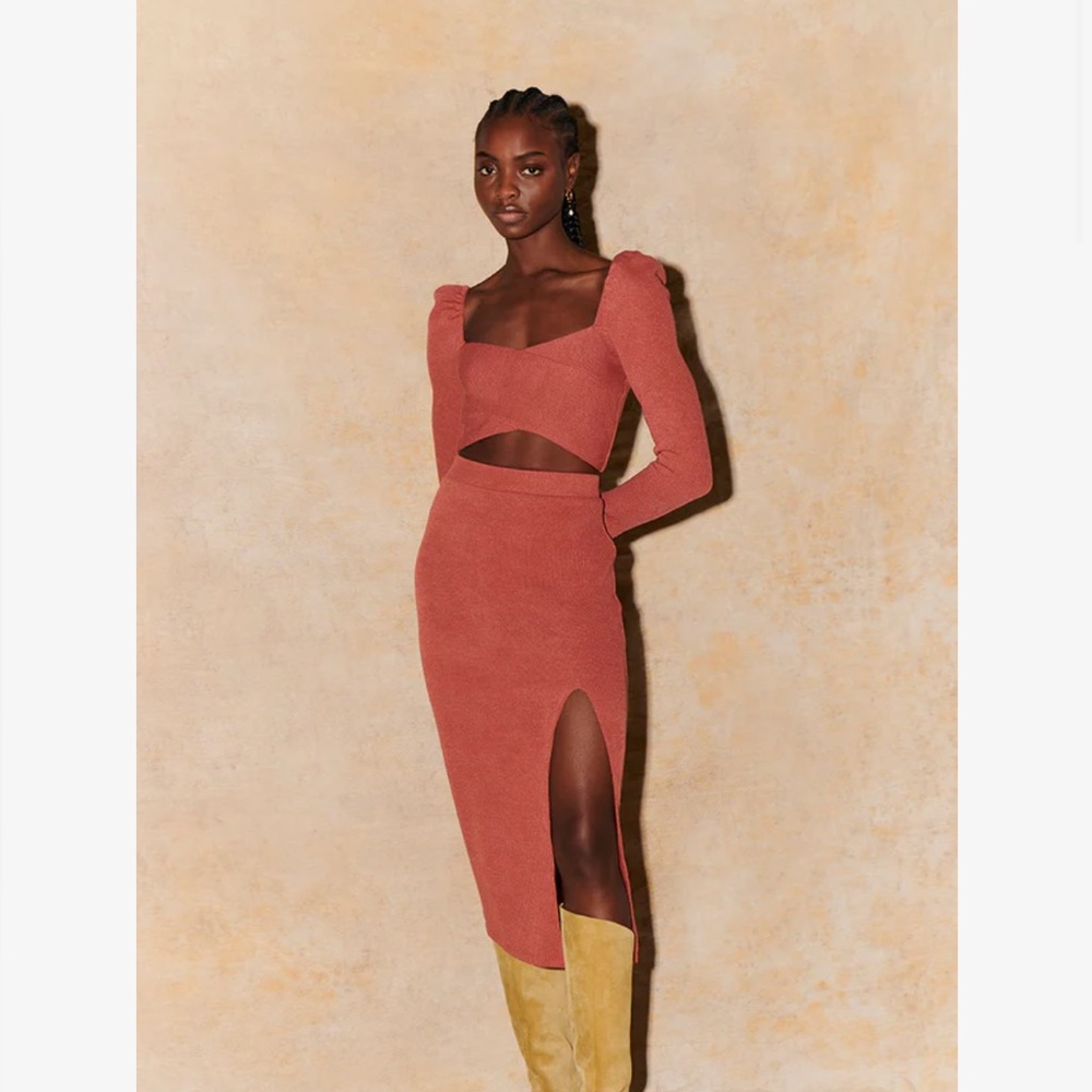 SAYLOR Terracotta Cutout Dress